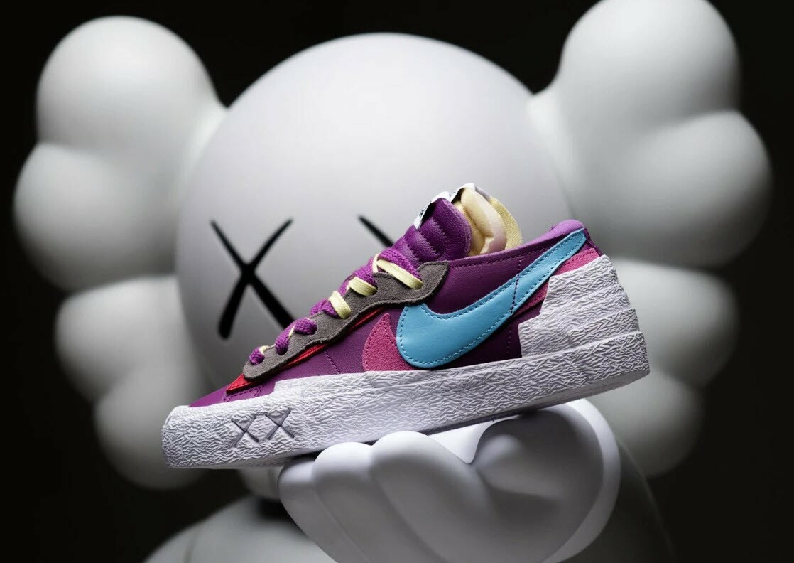 kaws sacai nike blazer low